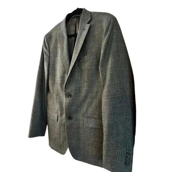 Lauren Ralph Lauren Men’s Suit Blazer Wool Silk Linen Gray Size 40R - Picture 2 of 6